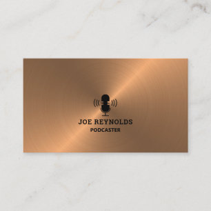 Roos Gold Metal Effect, Podcaster, Podcast Visitekaartje