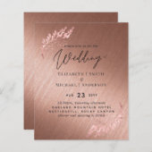 Roos Gold Metallic bliksembudgetwedstrijd nodigt u (Voorkant / Achterkant)