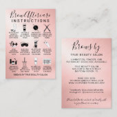 Roos Gold Metallic Brows Aftercare Piccon Visitekaartje (Voorkant / Achterkant)