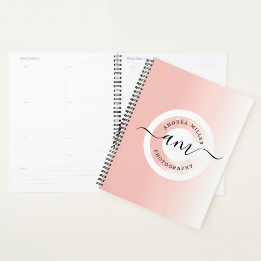 Roos Gold Minimalist Elegant Logo op maat Planner (Display)