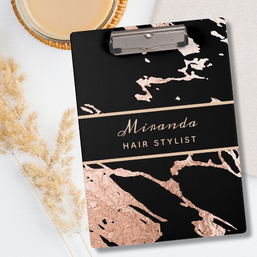 Roos Gold Minimalist Luxury Pink Marble Pattern Klembord