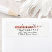 Roos Gold-minimalistisch Logo Verfwas Etiket (Insitu)