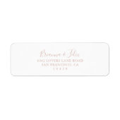 Roos Gold-minimalistische retouradreslabel Etiket (Voorkant)