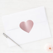 Roos Gold Modern Elegant Blank Trendy Sjabloon Hart Sticker (Envelop)