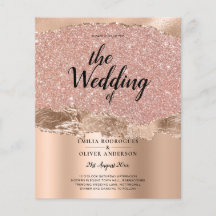 Roos Gold Modern Glamor Wedding Invite