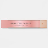 Roos Gold Modern Glamour Sjabloon Elegant Deurbordje (Voorkant)