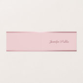 Roos Gold Modern handgeschreven script naam legant Visitekaartjes (Buitenkant ongevouwen)