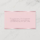 Roos Gold Modern Handgeschreven Script Sjabloon Ch Visitekaartje (Achterkant)