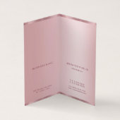 Roos Gold Modern Monogram Elegant Sjabloon Visitekaartjes (Binnen)