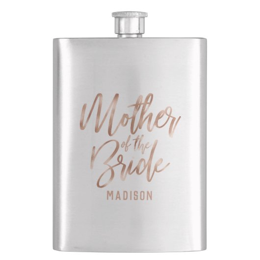 Roos Gold Modern Wedding Moeder van de Bride Flacon (Voorkant)