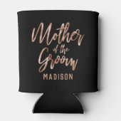 Roos Gold Modern Wedding Moeder van de Groom Blikjeskoeler (Achterkant)
