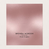 Roos-Gold Moderne achtergrond Business Ca Visitekaartjes (Buitenkant ongevouwen)
