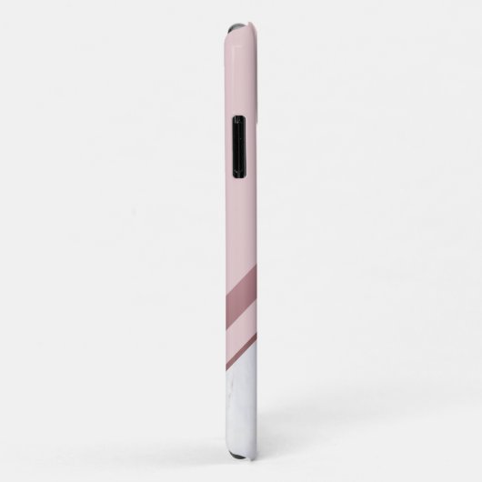 Roos Gold Monogram Geometric Chevron Marble Case-Mate iPhone Case (Achterkant/rechts)
