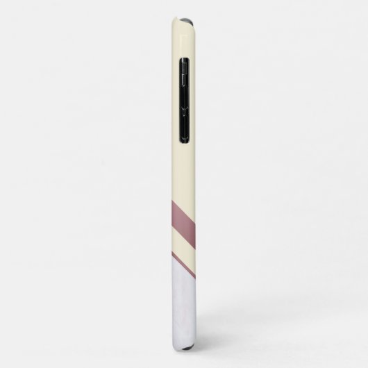 Roos Gold Monogram Geometric Chevron Marble Case-Mate iPhone Case (Achterkant/links)