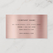 Roos Gold Monogram Modern Minimalist Visitekaartje (Achterkant)