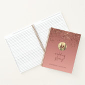 Roos Gold Monogram Weddenschappen Controlelijst Notitieboek (Binnen)