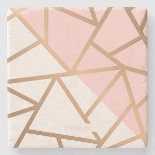 Roos Gold Mosaic Stenen Onderzetter