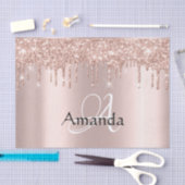 Roos Gold Name Monogram Spark Glitter Tissuepapier (Craft)