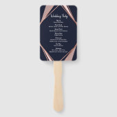 Roos Gold Navy Blue Mauve Geometric Programs Handwaaier (Achterkant)