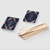 Roos Gold Navy Blue Mauve Geometric Programs Handwaaier (Niet-gemonteerd)