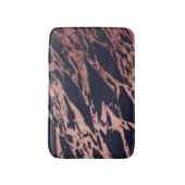 Roos Gold Navy Blue Modern Chic Marble Pattern Badmat (Voorkant Verticaal)