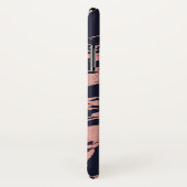 Roos Gold Navy Blue Modern Chic Marble Pattern Case-Mate iPhone Case (Achterkant / rechts)