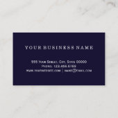 Roos Gold Navy Blue Paint Spletters Visitekaartje (Achterkant)