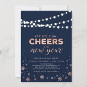 Roos Gold New Years Eve, Company Holiday Party Kaart (Voorkant)