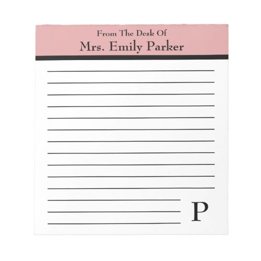 Roos Gold Note van ~ Personalized Notitieblok (Voorkant)