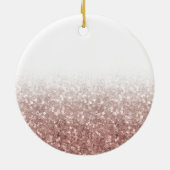 Roos Gold Onze eerste kerst Mr & Mrs Paar Keramisch Ornament (Achterkant)