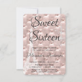 Roos Gold Paris Sweet Zestien Verjaardagsfeestje Kaart (Voorkant)