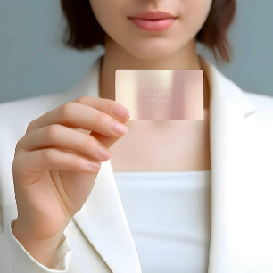Roos Gold Parly Minimale zijde Metallic White Visitekaartje