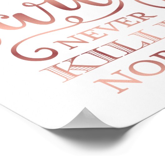 Roos Gold Party heeft NOOIT NIEMAND GEDOOD Poster (Hoek)