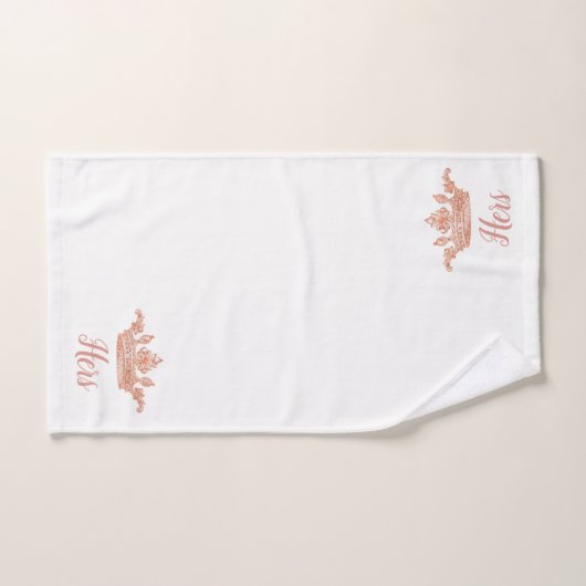 Roos Gold Pattern en Crown Bath Towel Set Bad Handdoek (Handdoek)