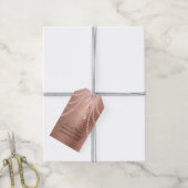 Roos Gold Pearls Diamond Bling Wedding personalise Cadeaulabel (Met Touw)