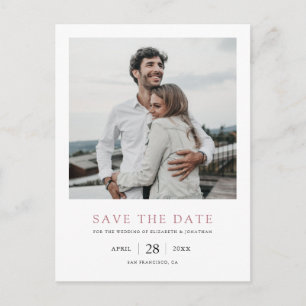 Roos Gold Photo Save the Date Wedding Uitnodiging Briefkaart