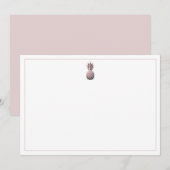 Roos Gold Pineappel Notitiekaartje (Voorkant / Achterkant)