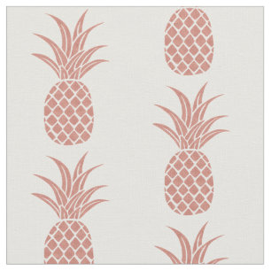 Roos Gold Pineapple Fabric Stof