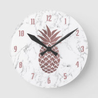 Roos Gold Pineapple Logo Moderne witte marmer