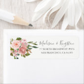 Roos Gold Pink Blush Return Address Label (Insitu)