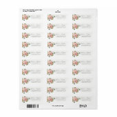 Roos Gold Pink Blush Return Address Label (Full Sheet)