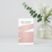 ROOS GOLD PINK BRUSH STROKE 3 STUD EARRING DISPLAY VISITEKAARTJE (Staand voorkant)