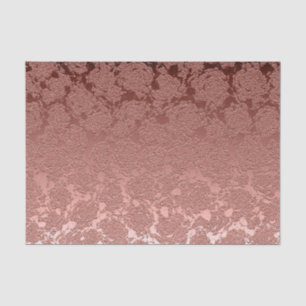Roos Gold Pink Floral Succulent Pattern Metallic Tissuepapier
