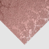 Roos Gold Pink Floral Succulent Pattern Metallic Tissuepapier (Detail)