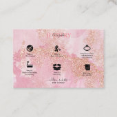 Roos Gold Pink Glitter Jewelry Care Visitekaartje (Voorkant)