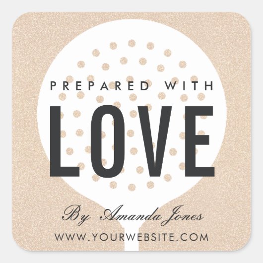 ROOS GOLD PINK GLITTER SKIMMER VOORBEREID MET VERL VIERKANTE STICKER (Voorkant)