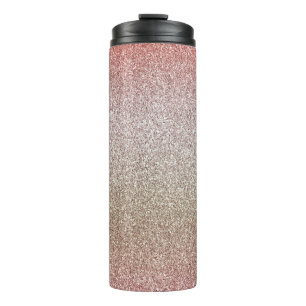 Roos Gold Pink Glitter Thermosbeker