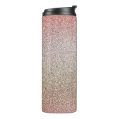 Roos Gold Pink Glitter Thermosbeker (Gedraaid links)
