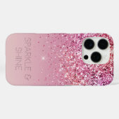 Roos Gold Pink Gold Glitter Sparkle Case-Mate iPhone Case (Achterkant (horizontaal))