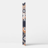 Roos Gold Pink Ikat Pattern Monogram Case-Mate iPhone Case (Achterkant / Rechts)